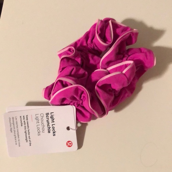 lululemon athletica Accessories - NWT Lululemon Light Locks Scrunchie Pow Pink